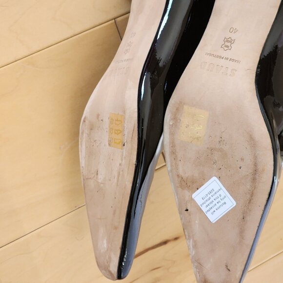 Staud Black Patent Leather Wally Boots Sz 40 - Picture 3 of 6